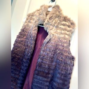 Gianni Bini Faux Fur Ombré Vest